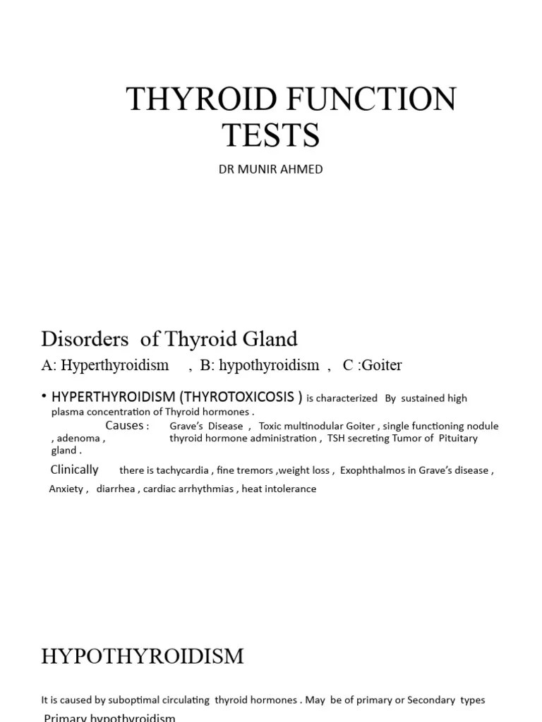 Thyroid Functions Test | PDF | Thyroid | Thyroid Stimulating Hormone