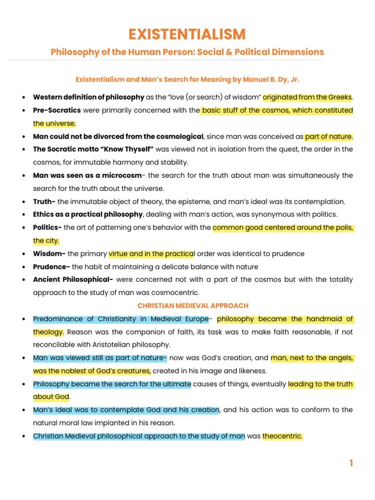 Phihum Existentialism | PDF | Existentialism | René Descartes