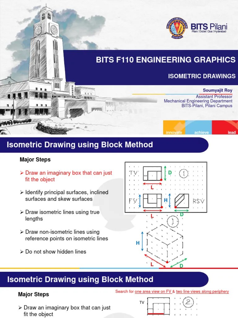 EG - Lec 8 - Isometric Drawing - II | PDF | Shape | Classical Geometry