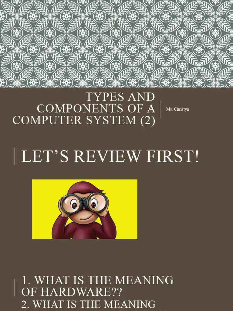 Operating System And Types Of Computer | PDF | Computers