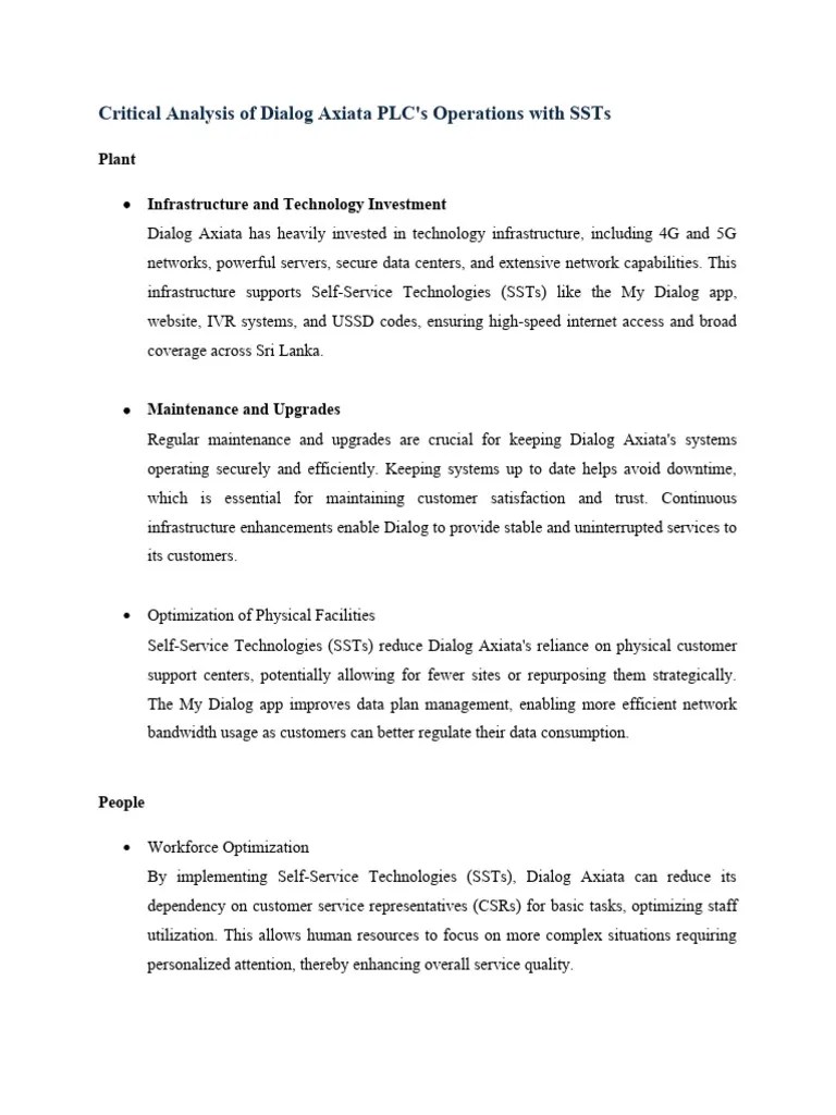 Critical Analysis Of Dialog Axiata PLC - Summerized Version | PDF | Computer Security | Security