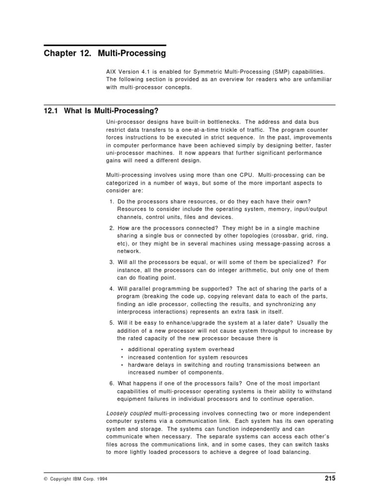AIX Manual Mp | PDF | Scheduling (Computing) | Process (Computing)