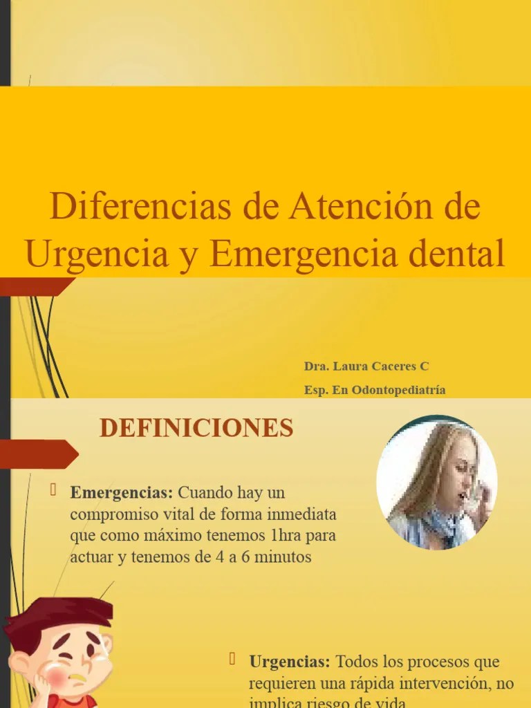 Diferencias Entre Urgencia Y Emergencias | PDF | Odontología ...