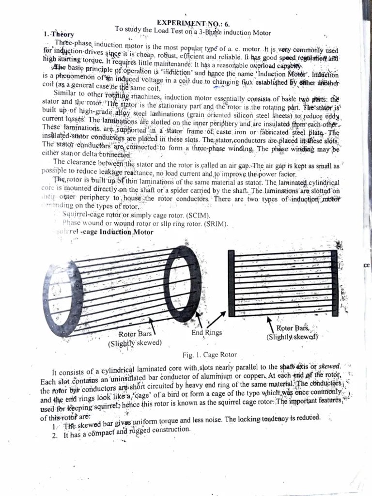 3 Phase Induction Motor | PDF | Electric Motor | Electromagnetic Induction