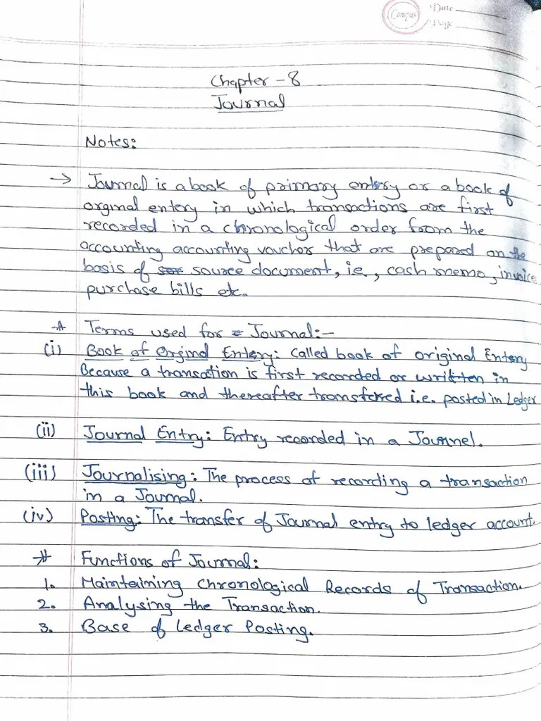 Journal Entry Notes | PDF