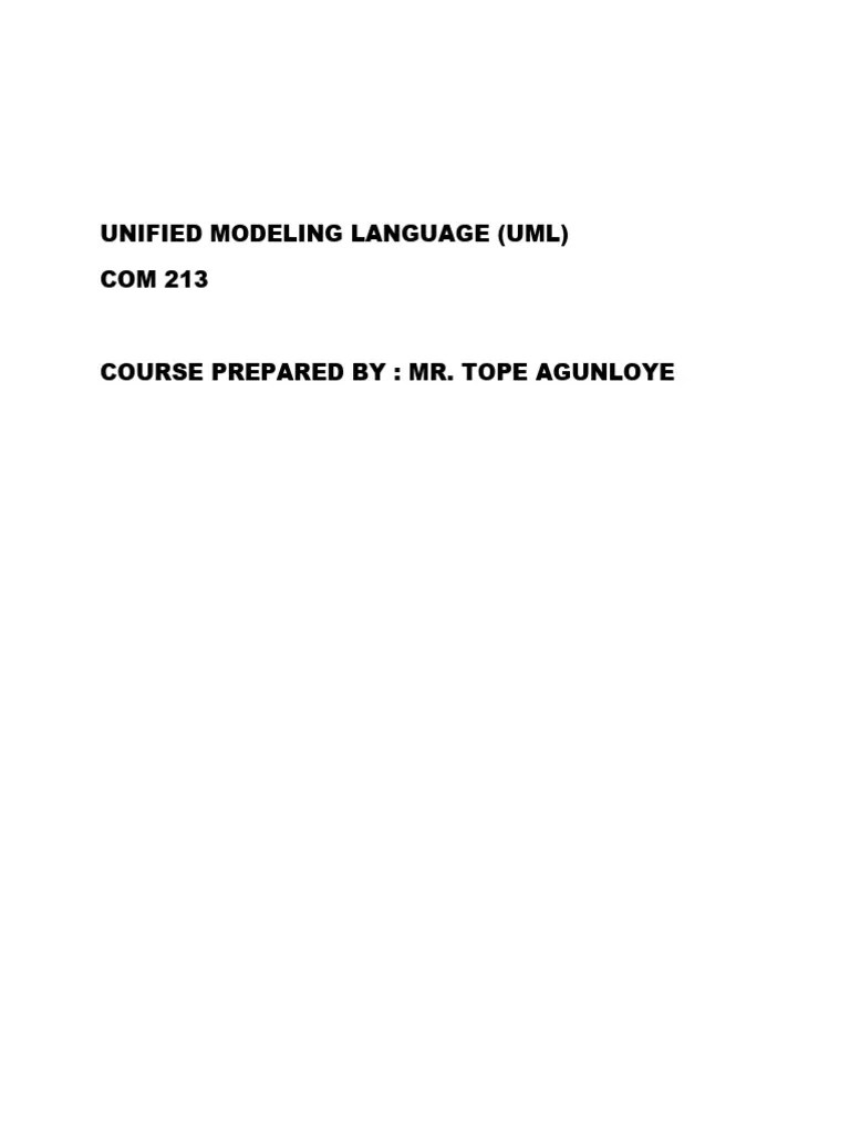 Unified Modelling Language Handout | PDF | Unified Modeling Language | Inheritance (Object ...
