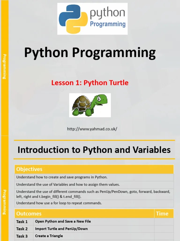Python Turtle | PDF | Python (Programming Language) | Control Flow