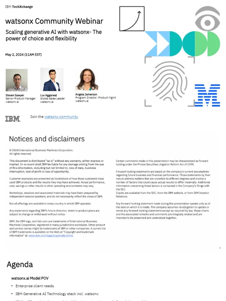 Scaling Generative AI With Watsonx - The Power Of Choice And ...