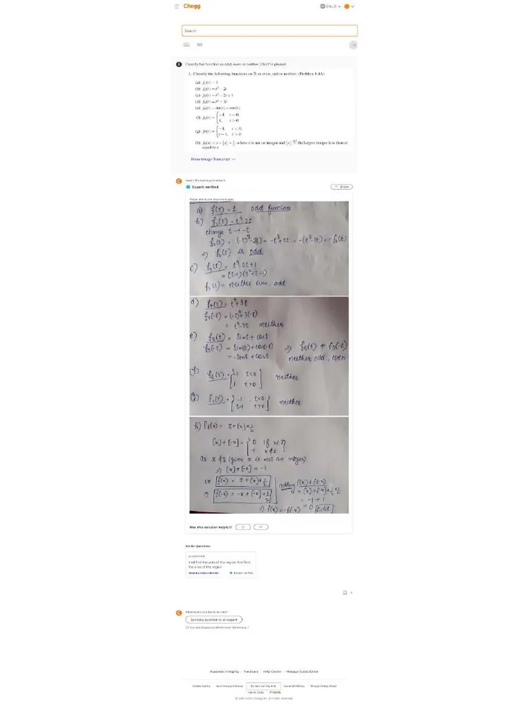 FireShot Capture 027 - Classify The Function As Odd, Even Or Neither ...