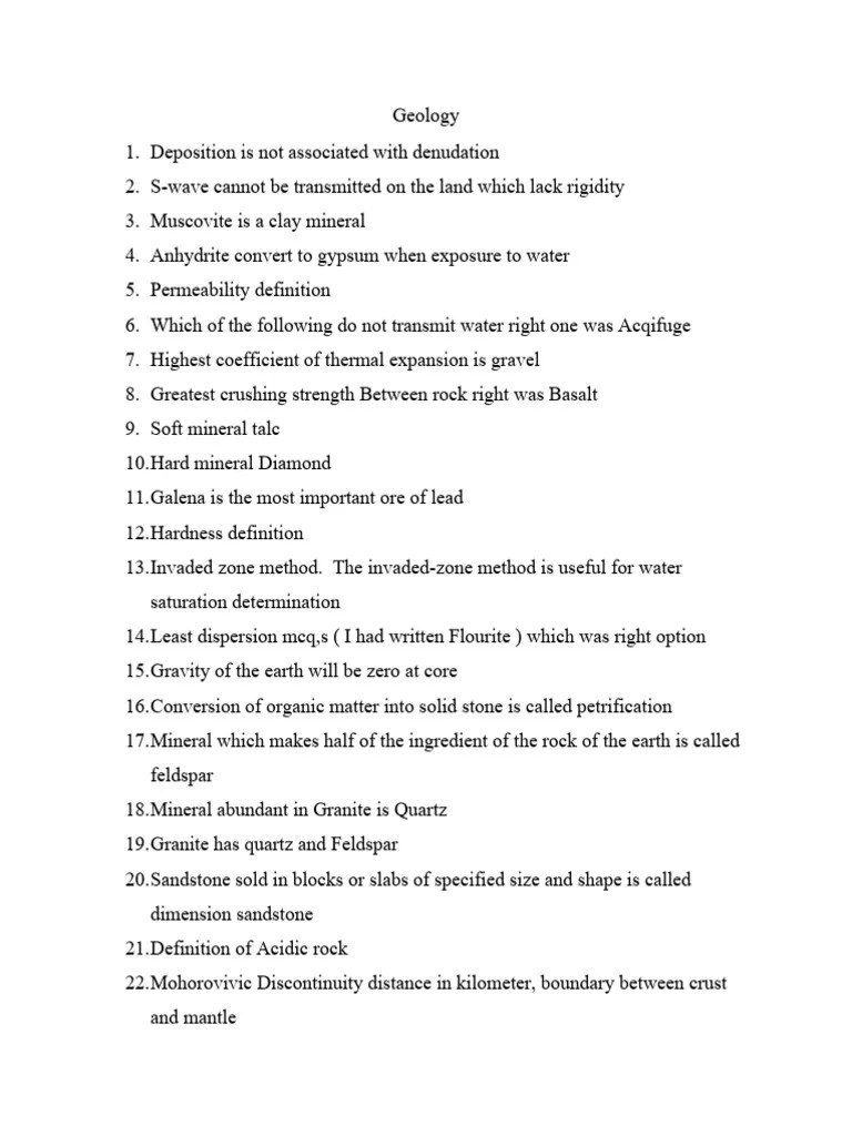 Geology | PDF | Rock (Geology) | Minerals