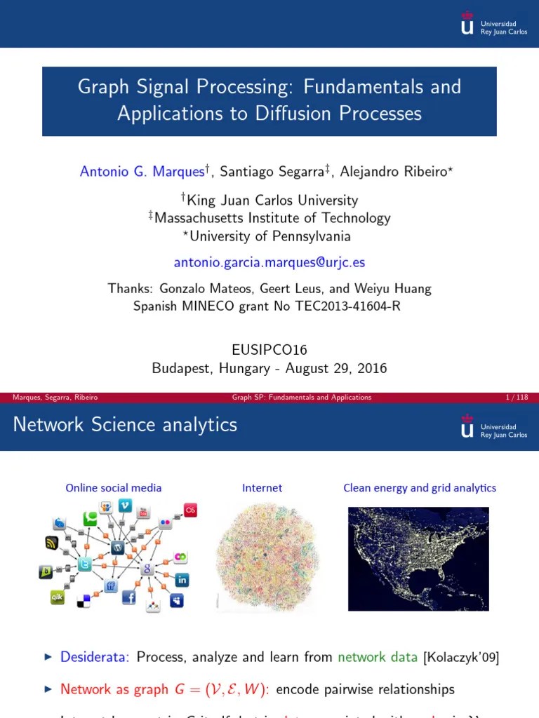 Slides - Graph Signal Processing: Fundamentals And Applications To Diffusion Processes | PDF ...