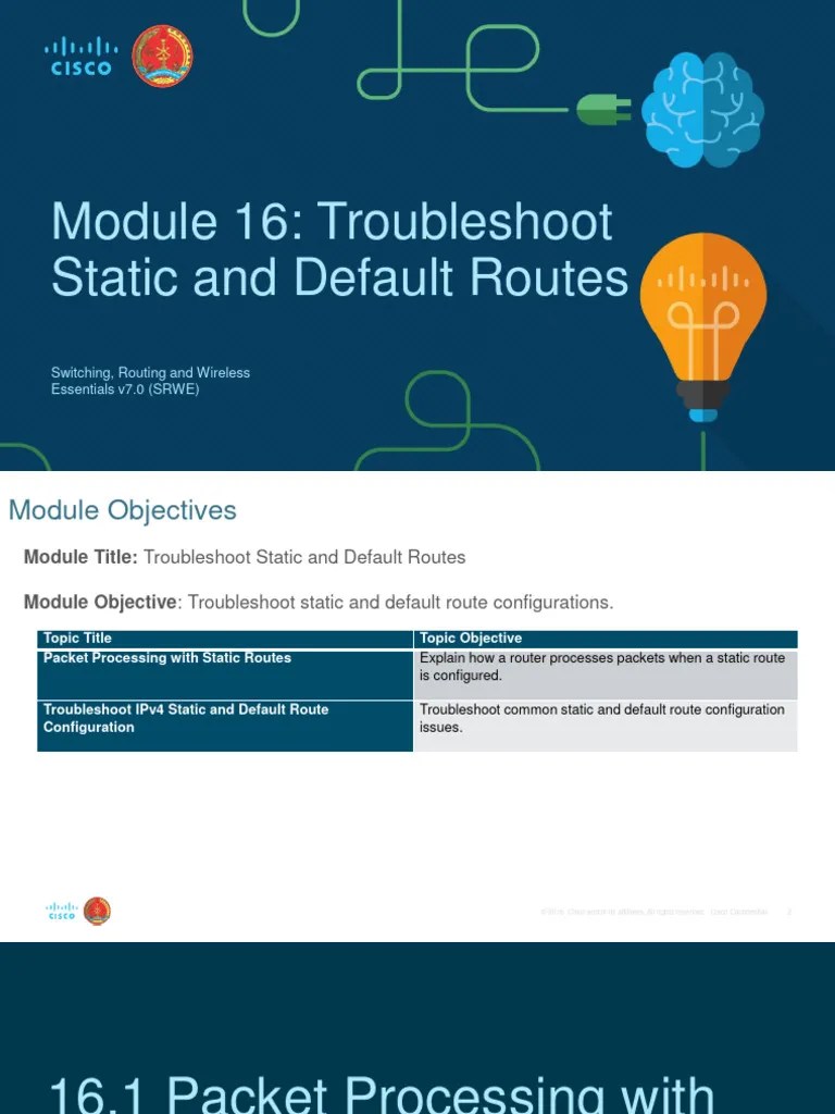 Module - 16 - Troubleshoot Static And Default Routes | PDF | Router ...