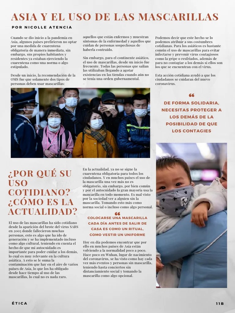 Asia Y El Uso De Las Mascarillas | PDF | Causas De La Muerte | Salud Pública