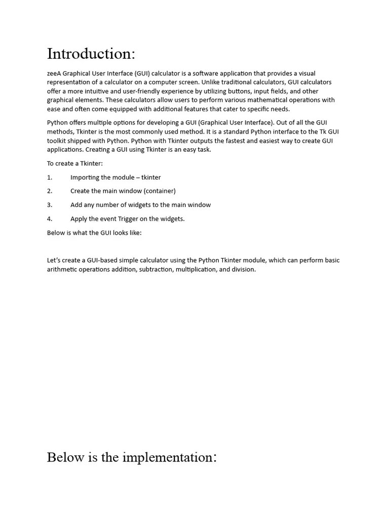 Introduction | PDF | Parameter (Computer Programming) | Graphical User ...