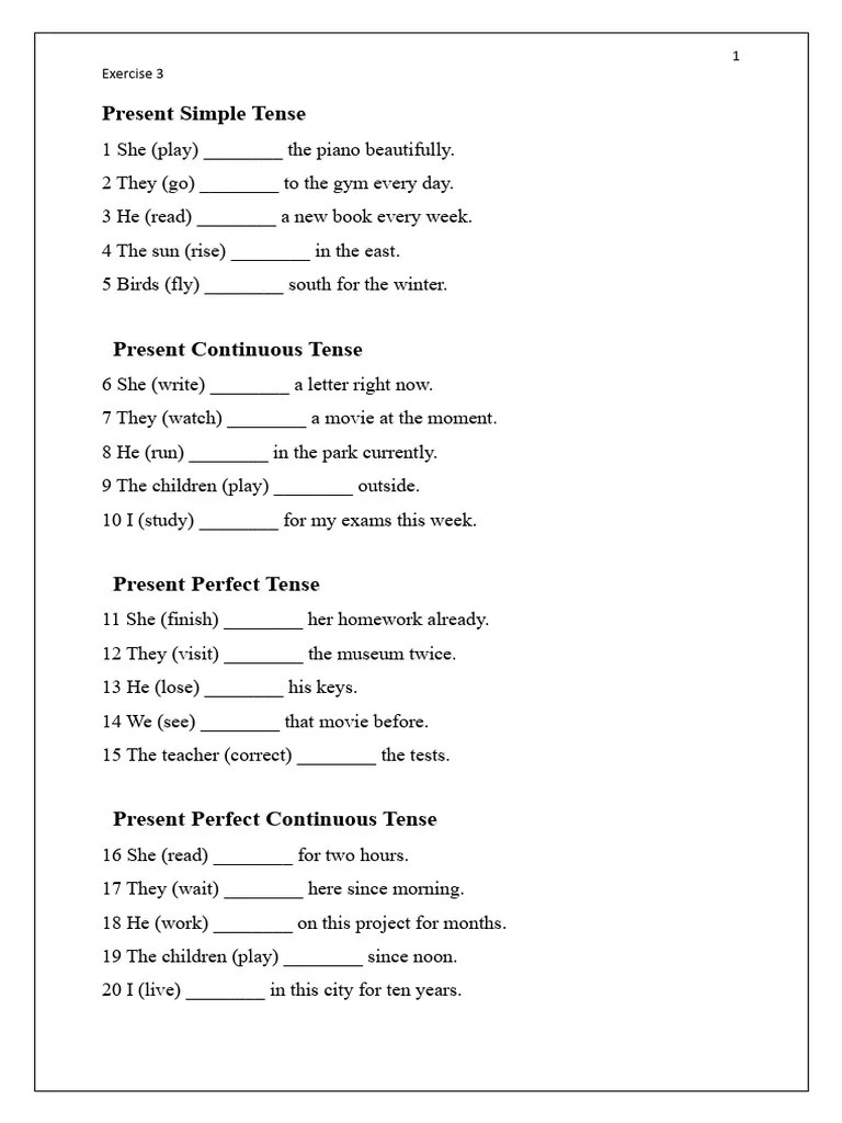 Exercise | PDF | Language Mechanics | Grammar