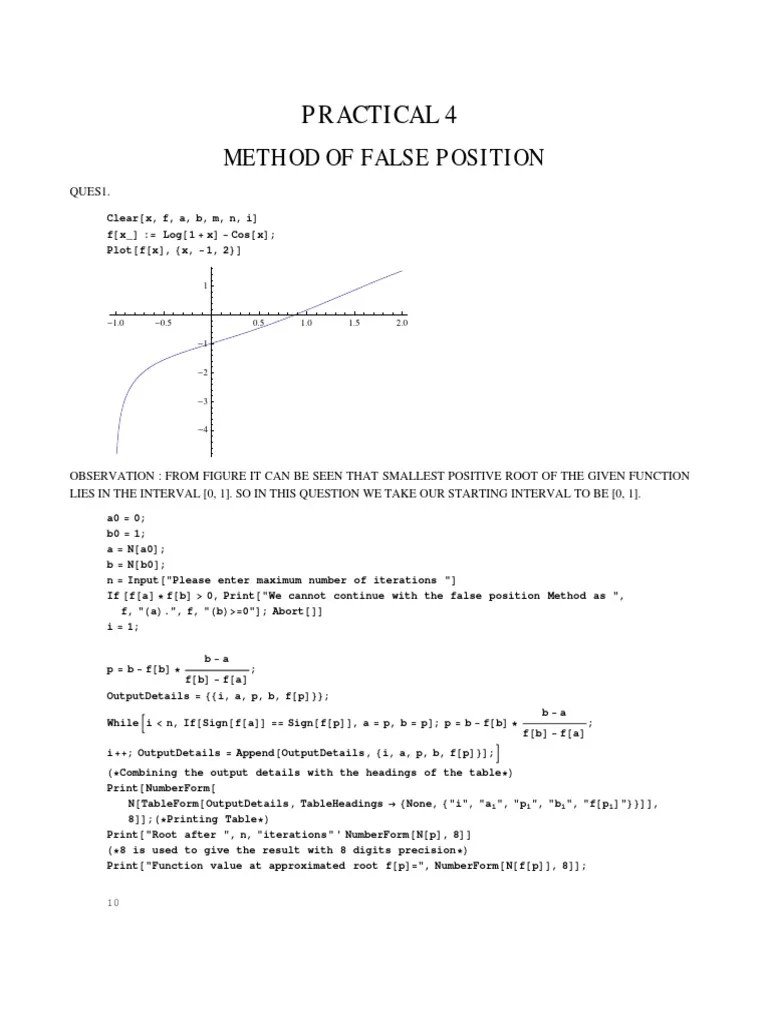 Practical 3 Numerical Analysis | PDF | Computer Programming | Numbers