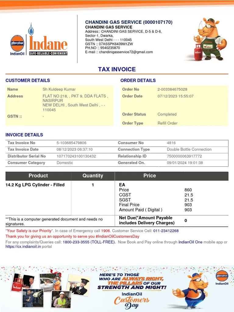 Invoice Pdf Liquefied Petroleum Gas Invoice - Best Landscape Designs in 4K