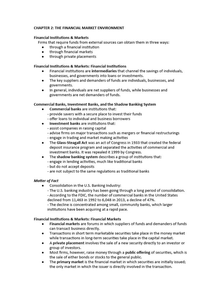 CHAPTER 2 Financial Markets | PDF | Financial Markets | Dividend