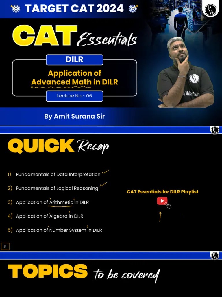 LRDI 06 - Class Notes - CAT Essentials 2024 Batch | PDF | Mathematics