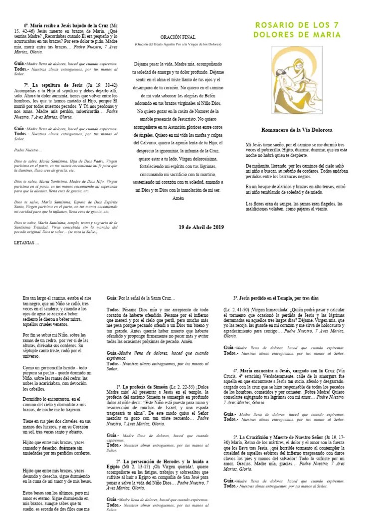 2024_Rosario De Los 7 Dolores | PDF | María, Madre De Jesús | Jesús