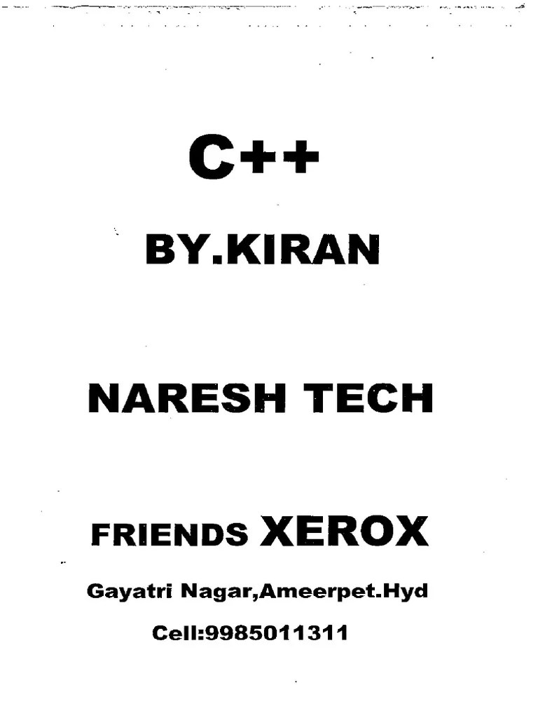 Kiran Sir C++ | PDF