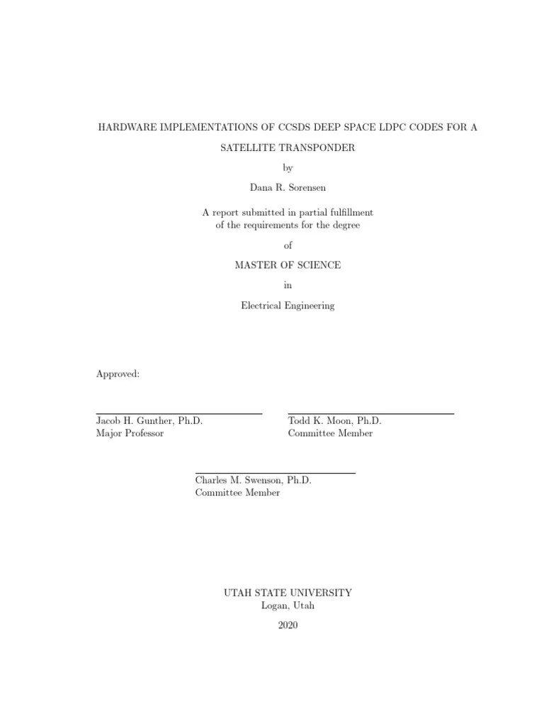 LDPC_CCSDS | PDF | Low Density Parity Check Code | Computer Engineering