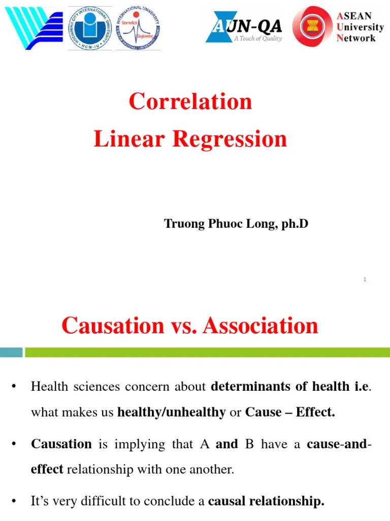 Correlation And Linear Regression | PDF | Causality | Dependent And ...