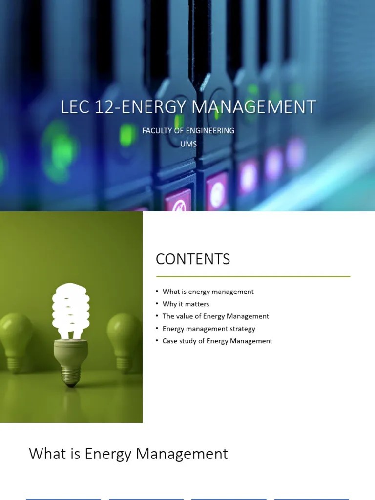 Lecture12b_energy Managementazm | Download Free PDF | Energy Management | Efficient Energy Use
