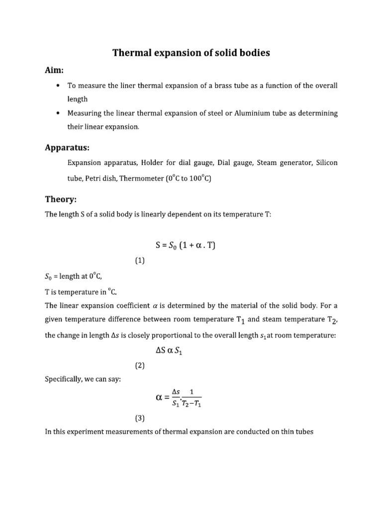 Thermal Expansion | PDF