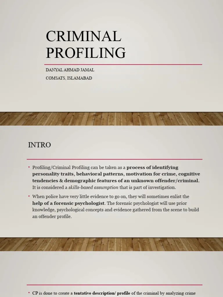 Criminal Profiling In Forensic Psychology | PDF | Offender Profiling | Serial Killer