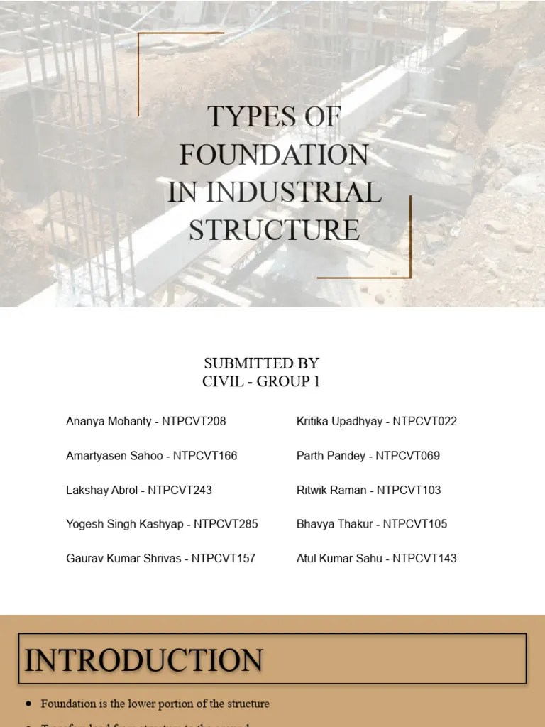 Types Of Foundation In Industrial Structures | PDF | Deep Foundation ...