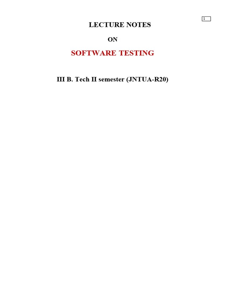 Software Testing1 | PDF | Software Bug | Software Testing