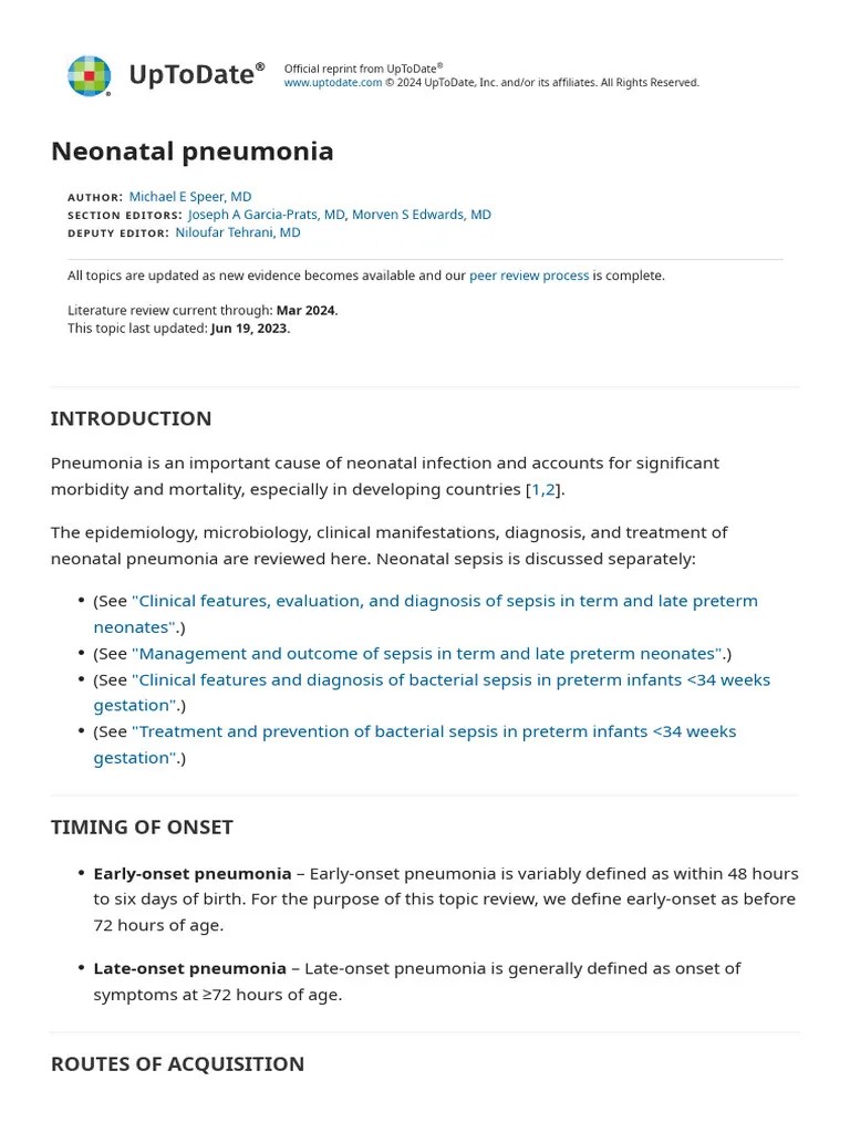 Pneumonia Neonatal | PDF | Respiratory Diseases | Pneumonia