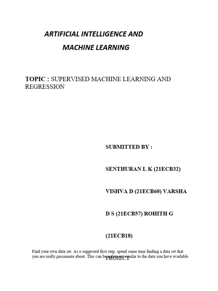 AIML | PDF | Linear Regression | Regression Analysis