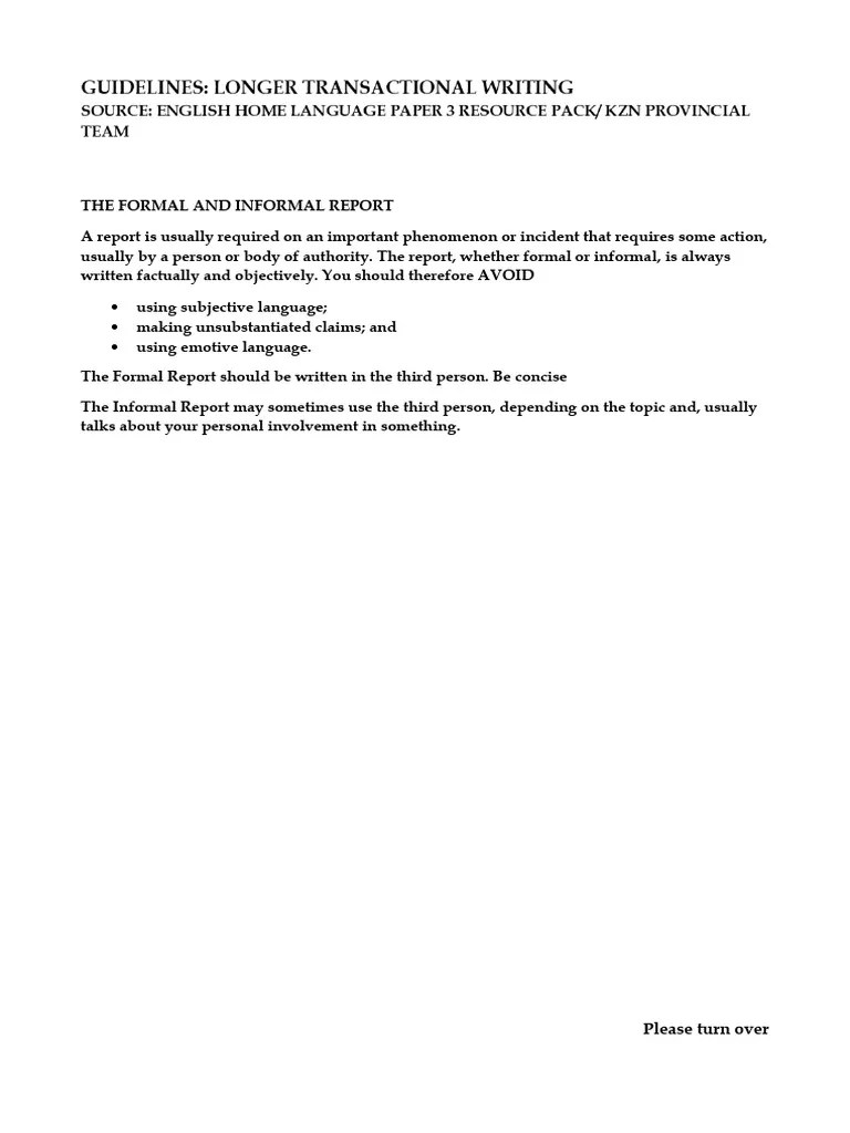 THE FORMAL AND INFORMAL REPORT Et Aldocx | PDF