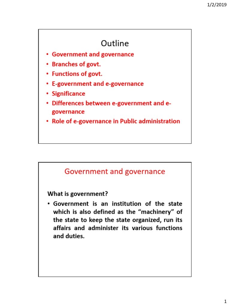 E-Government And E-Governance | PDF | E Government | Governance