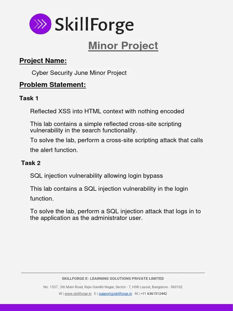 Cyber Security Minor Project | PDF