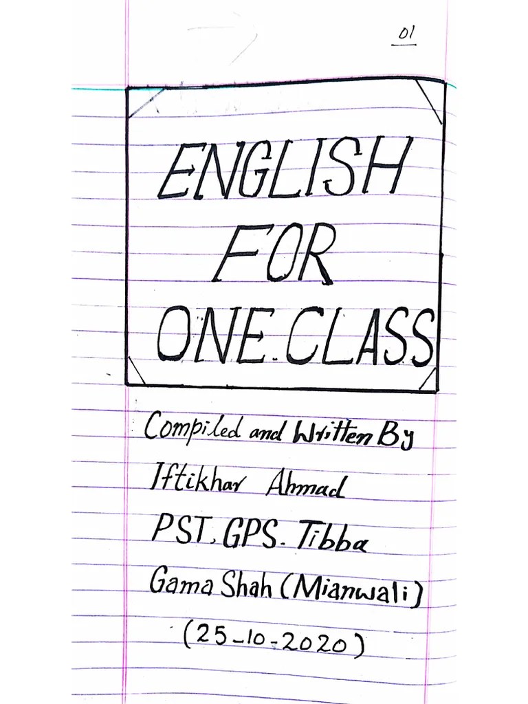 English Class One | PDF