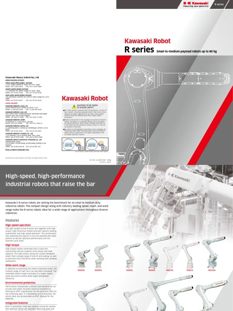Kawasaki Robot R Series | PDF | Robot | Robotics