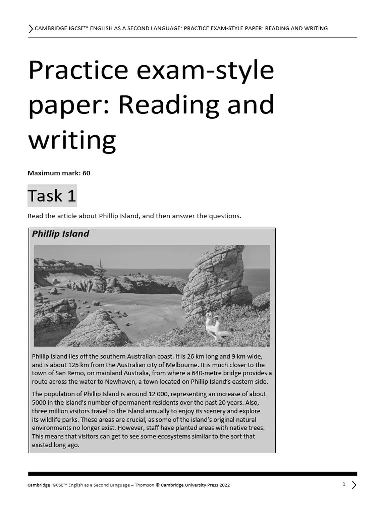 Igcse_esl_6ed_tr_practice_exam-style_reading_and_writing | Download ...