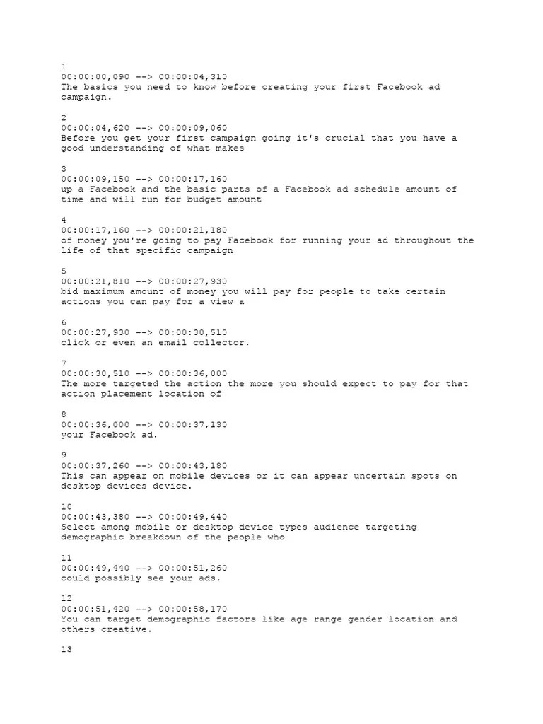 The Basics You Need To Know Before Creating Your First Facebook Ad Campaign | PDF | Advertising ...