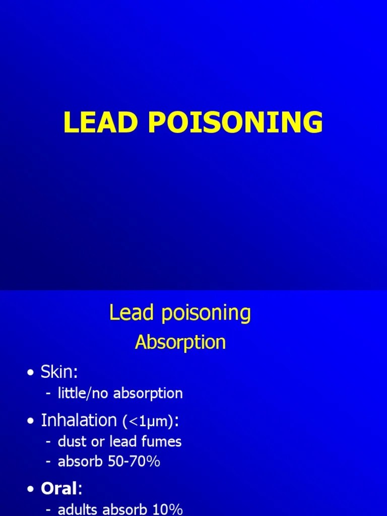 Lead Poisoning | PDF | Lead | Clinical Medicine