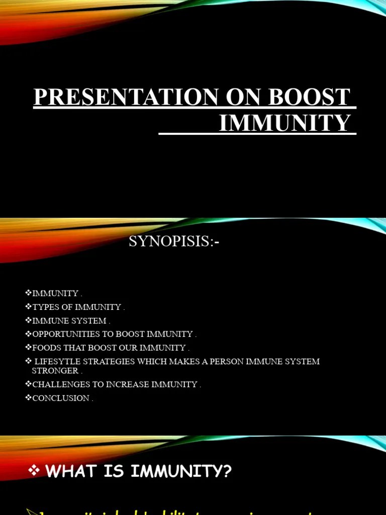 Presentation On Boost Immunity New | PDF | Immune System | Hiv/Aids