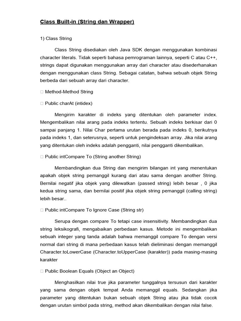 Modul Java | PDF | Metode & Bahan Ajar