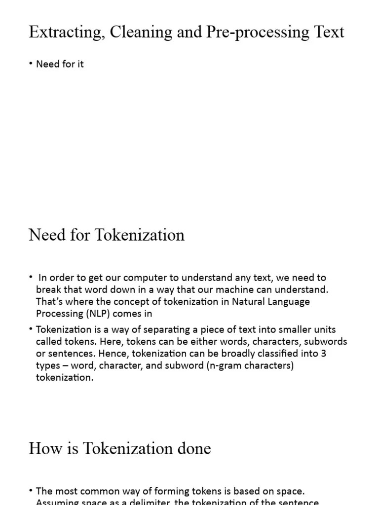 Extracting, Cleaning And Pre-Processing Text | PDF | Word | Language ...