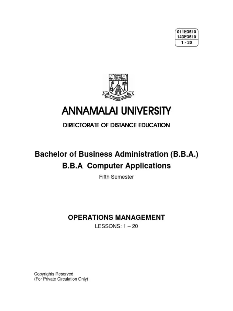 Operations Management | PDF | Operations Management | System