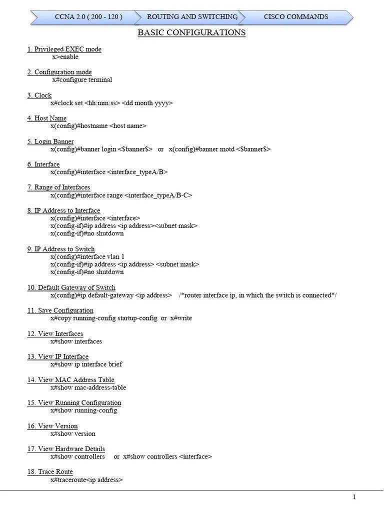 CCNA R & S Quick Reference | PDF | Ip Address | I Pv6