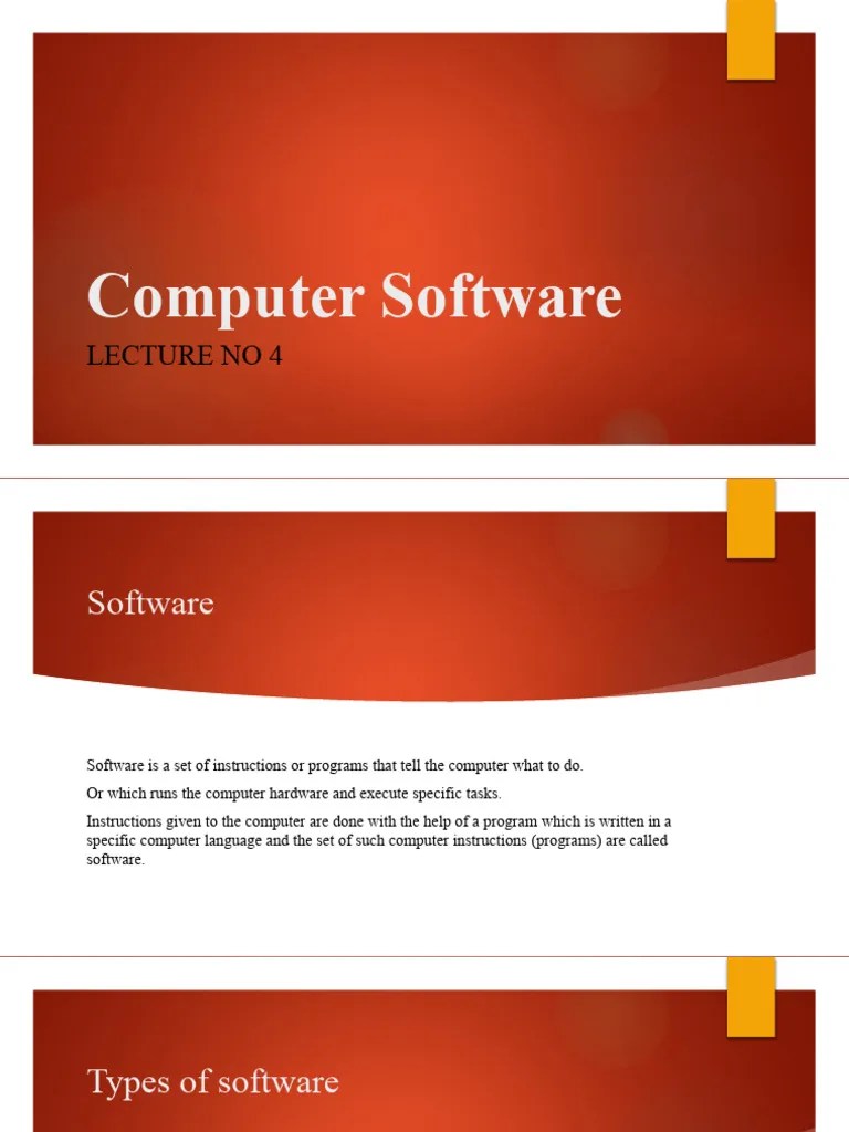 Lec 4 Computer Software | PDF