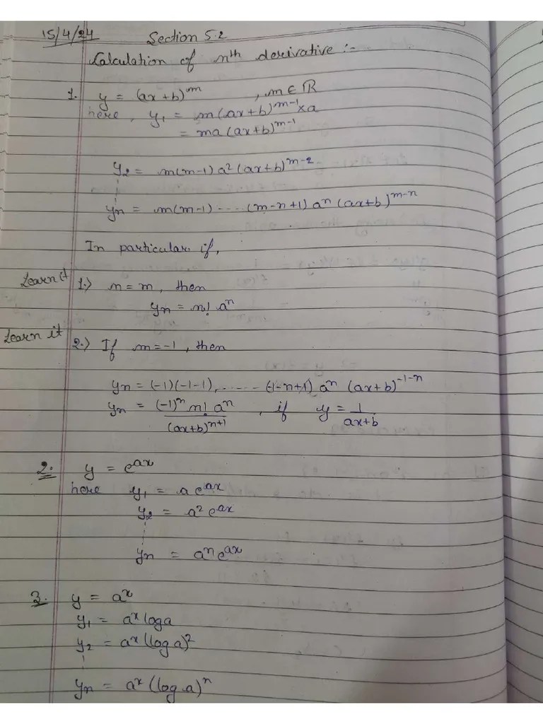 Unit 3 Calculus Notes | PDF