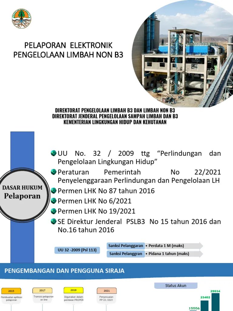 Pelaporan Siraja Limbah Non B3 | PDF